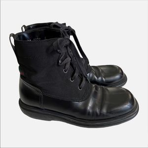 Black Gucci Combat Duck Boots